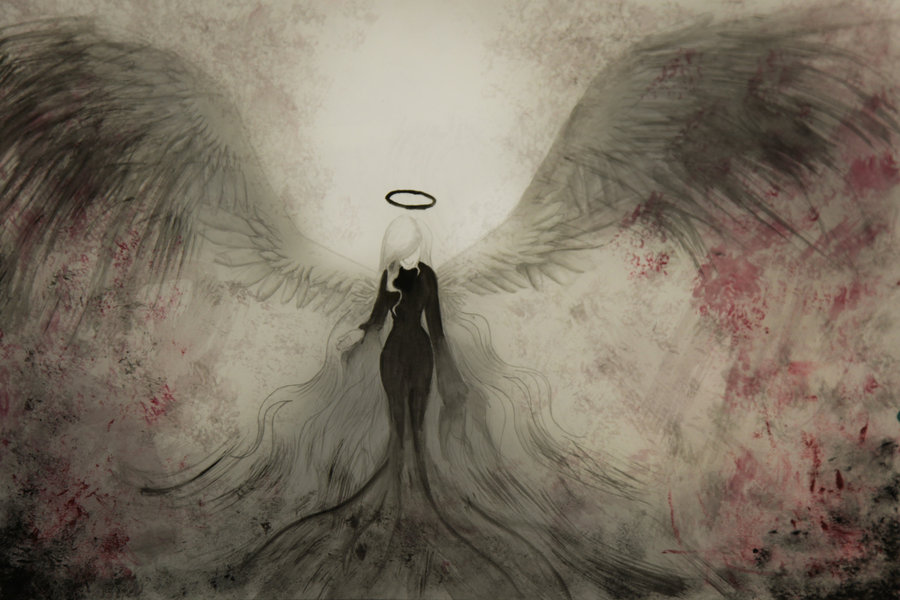 gothic dark angel anjo sombrio macabro