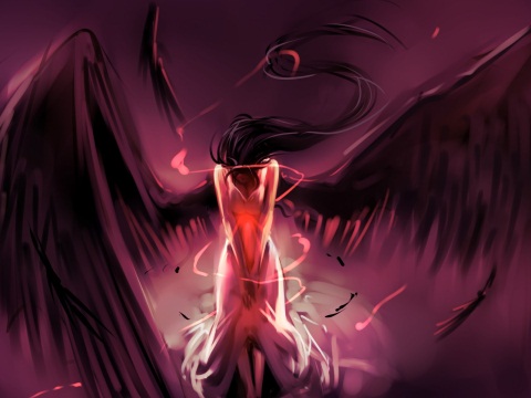 dark gothic angel demon anjo sombrio